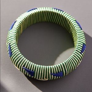 Anthropologie Boho Woven Patterned Bangle Bracelet
